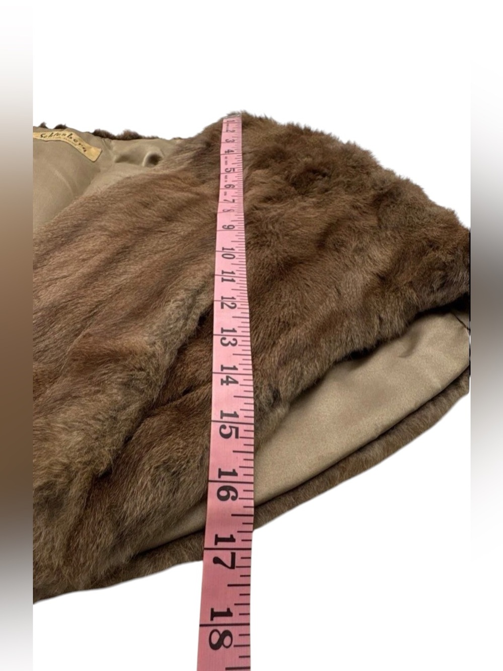 Vintage Genuine Mink Fur Brown Stole Capelet Bolero Jacket Schlosberg - Picture 5 of 8